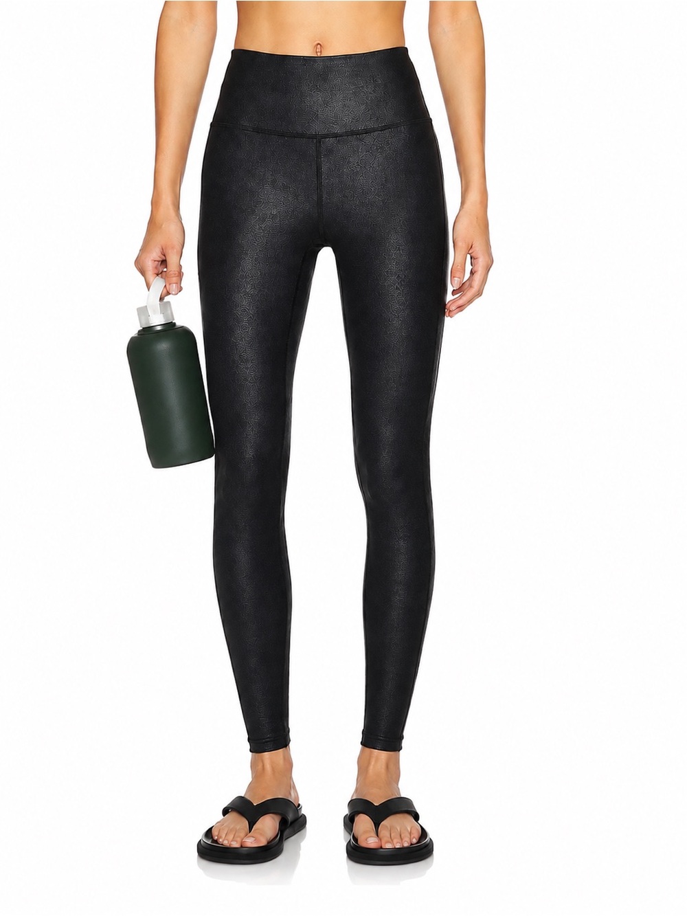 Lululemon Wunder Under High-Rise Shine shimmery Leggings Black Size 2